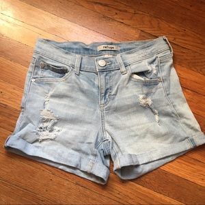 High waisted denim shorts